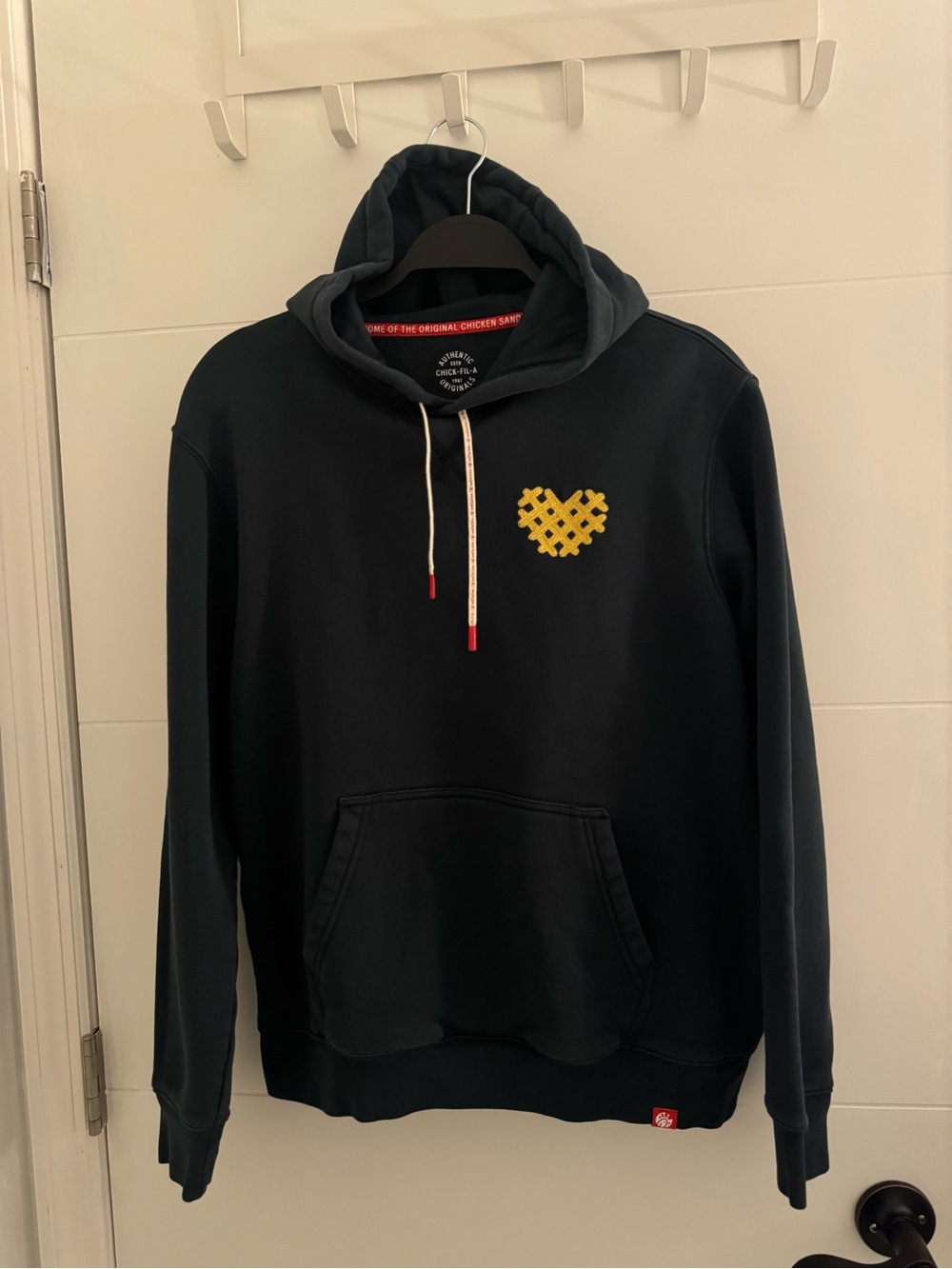 Chick Fil A Navy Blue Waffle Fry Hoodie